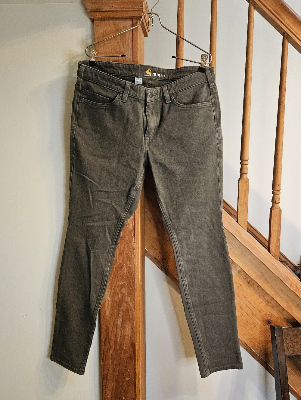 Carhartt Women's Dark Olive Dlim Fit Pant 12
